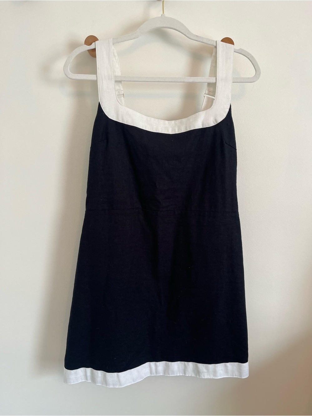 Abercrombie & Fitch Black Tank Dress with White Trim